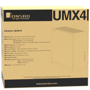 Jonsbo UMX4 Silver (Window version) táp nélküli ablakos ház ezüst